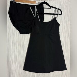 Shape FX Black Swim Chemise & Slip Set